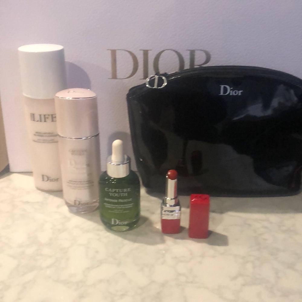 NWOT Dior Dreamskin bundle w/ Lipstick 436 rouge ultra